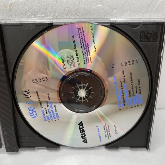 Vintage Kenny G Live CD Smooth Jazz Tracks Silhouette Songbird Saxophone Magic - Picture 3 of 4